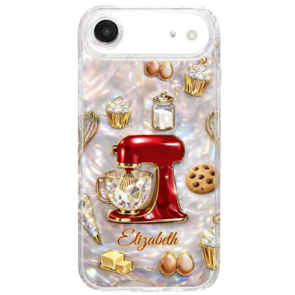 Bake The World A Better Place, Mixer And Cupcake Design - Personalized Clear Phone Case - HOB048_PHC