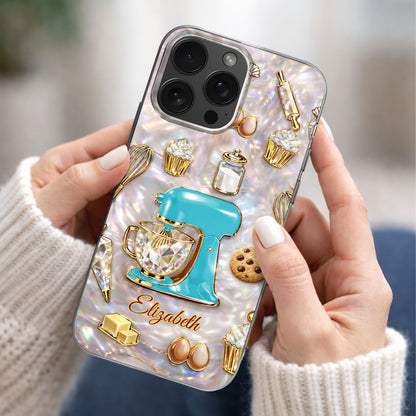 Bake The World A Better Place, Mixer And Cupcake Design - Personalized Clear Phone Case - HOB048_PHC