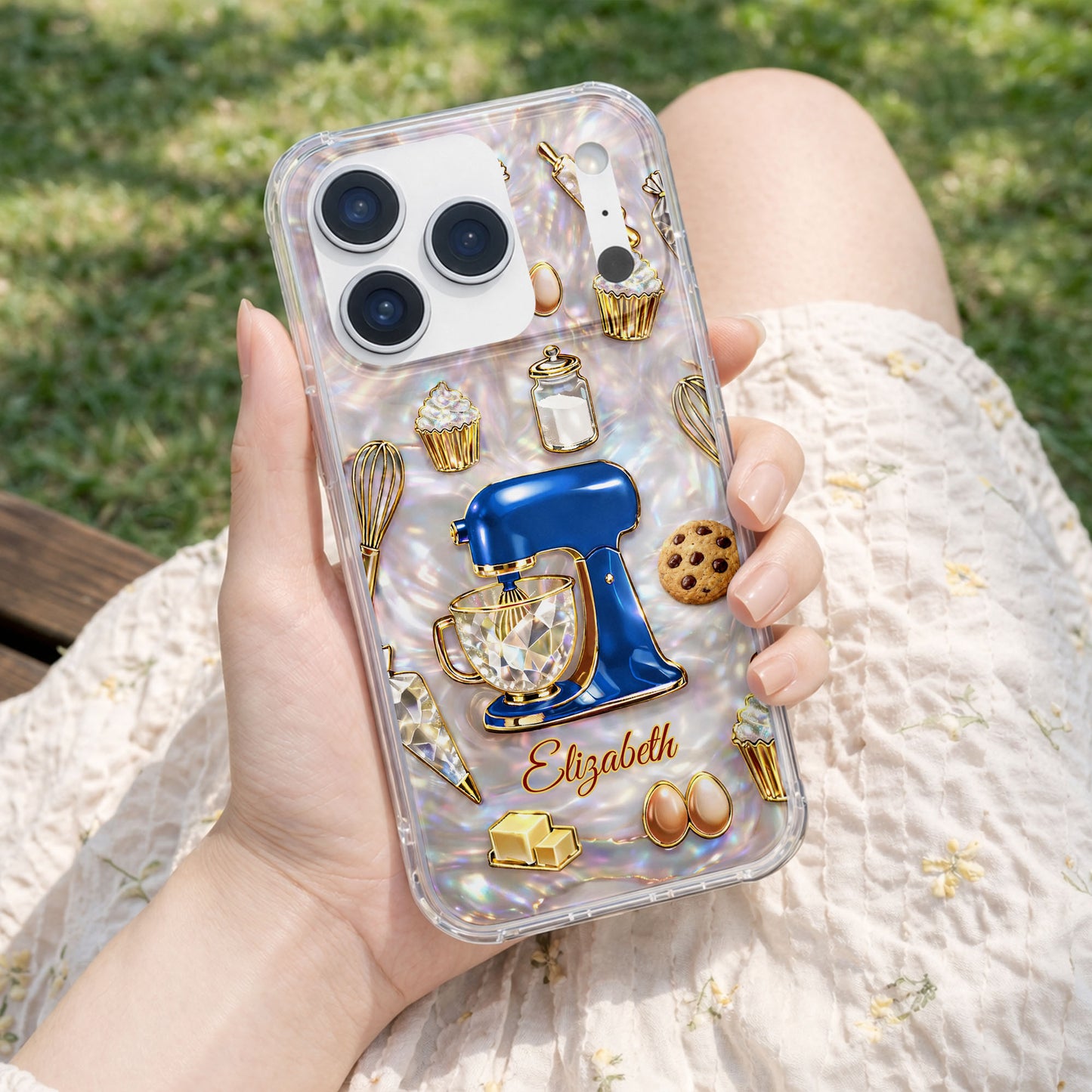 Bake The World A Better Place, Mixer And Cupcake Design - Personalized Clear Phone Case - HOB048_PHC