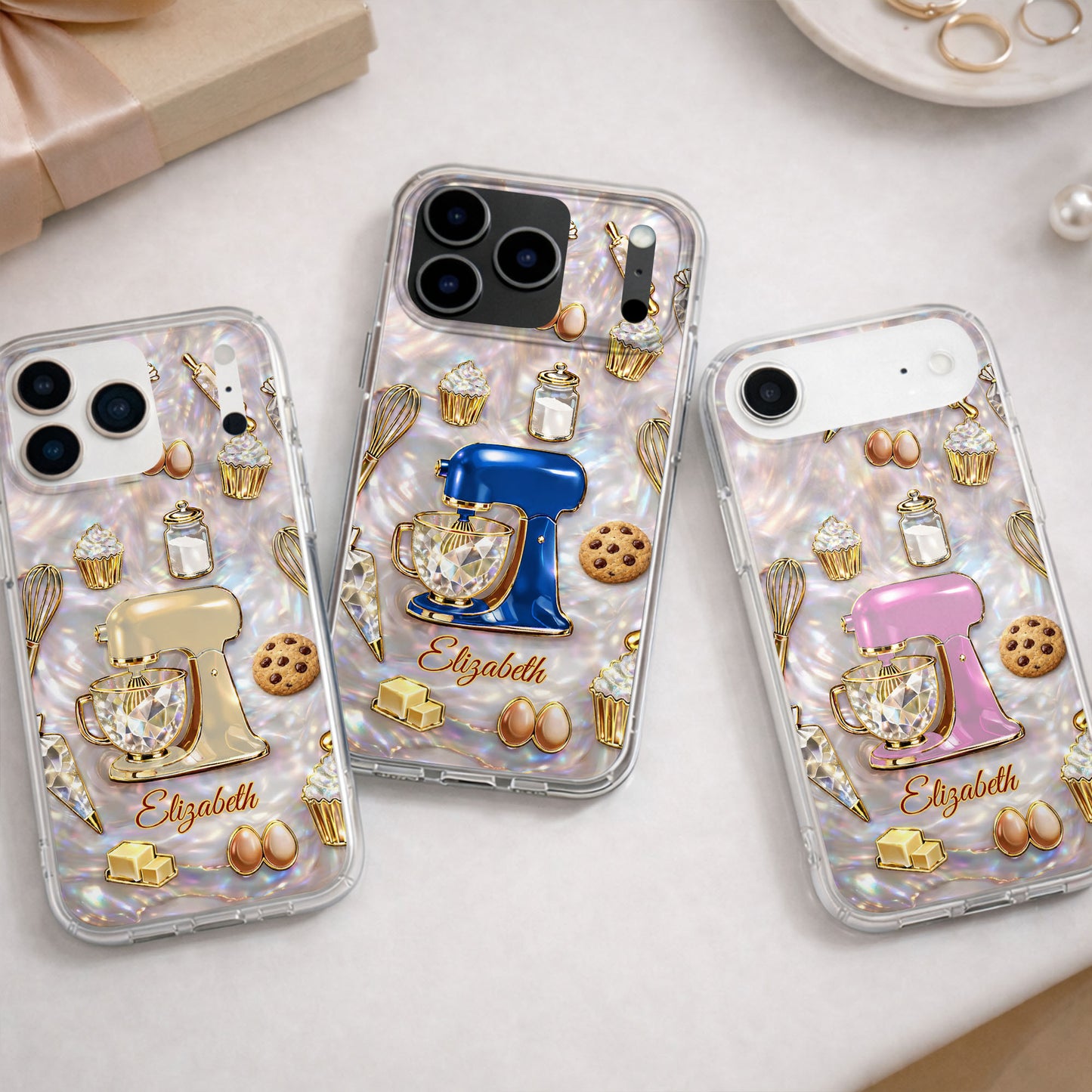 Bake The World A Better Place, Mixer And Cupcake Design - Personalized Clear Phone Case - HOB048_PHC