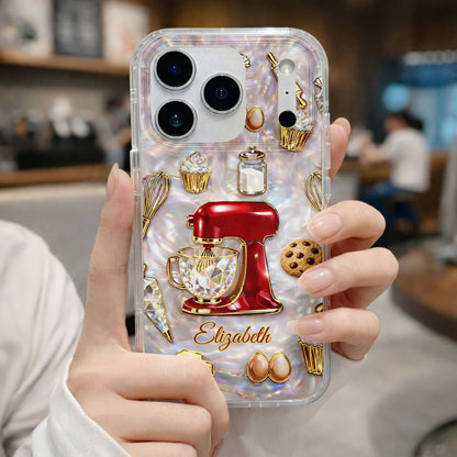 Bake The World A Better Place, Mixer And Cupcake Design - Personalized Clear Phone Case - HOB048_PHC