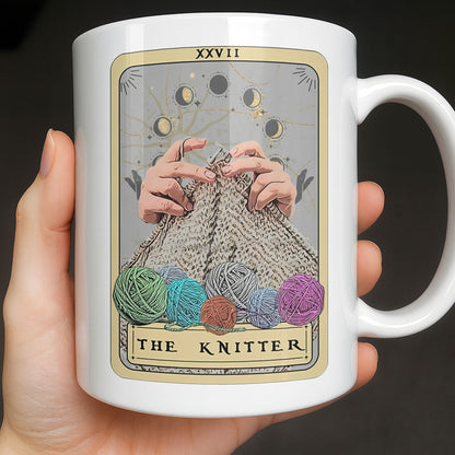 The Knitter Tarot Card Style With Yarn Balls