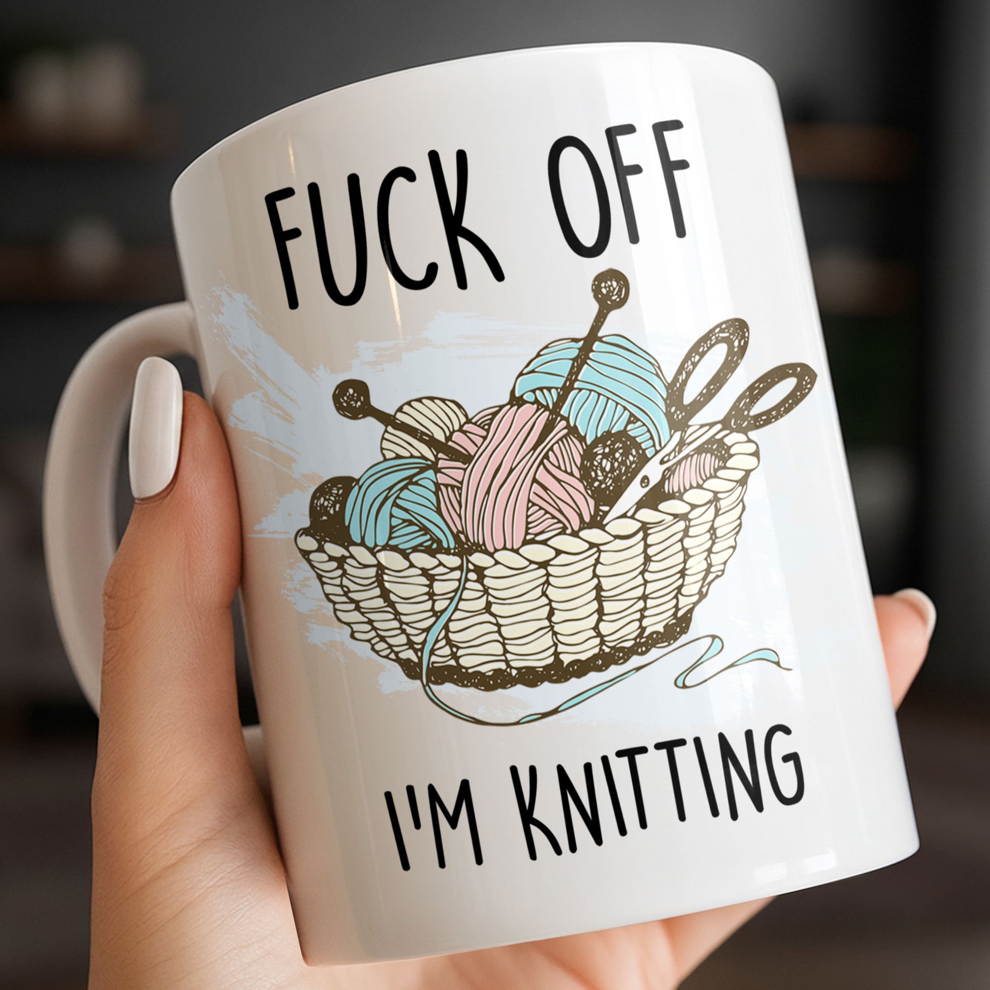 Eff Off, I'm Knitting, Fun Illustrated Design