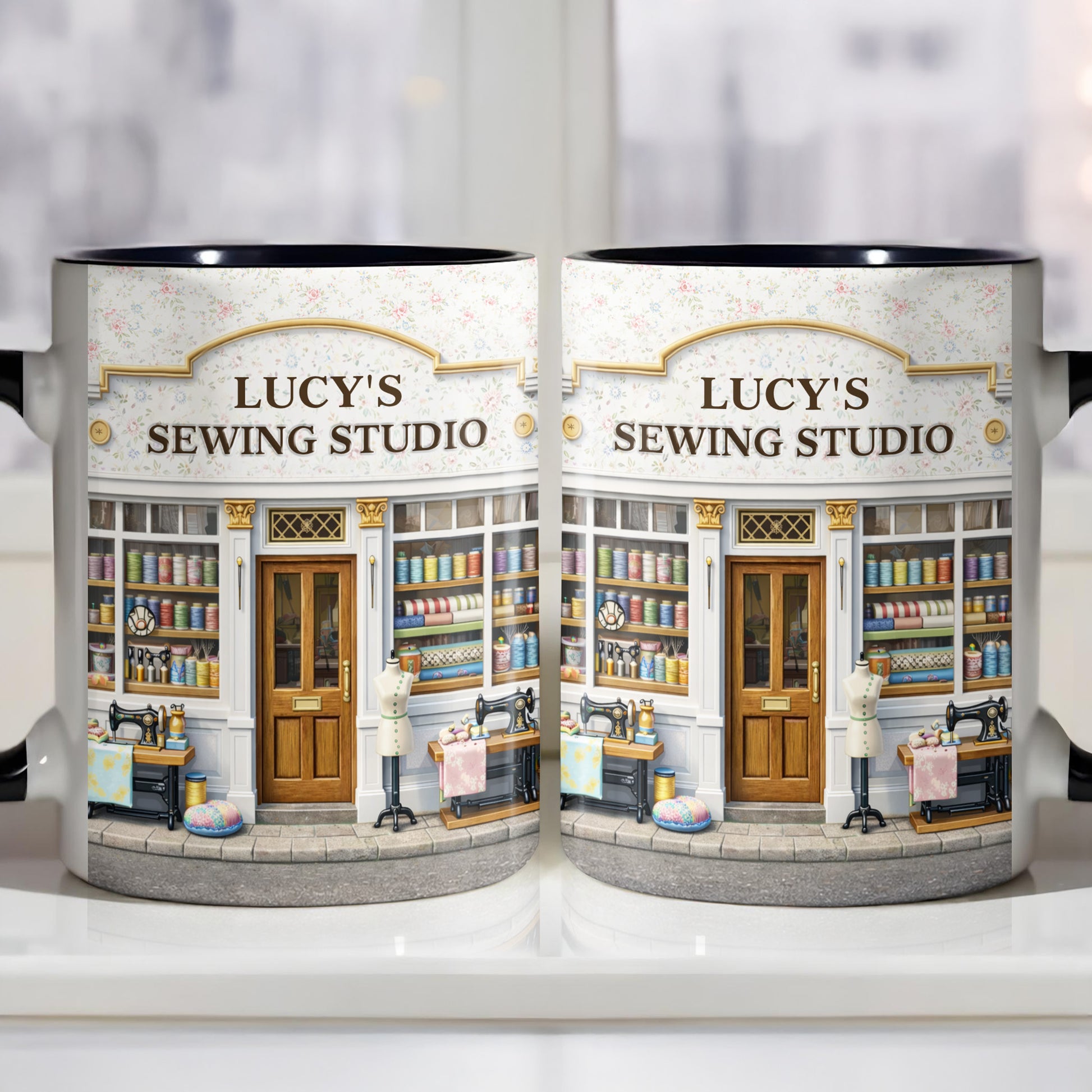 Lucy's Sewing Studio Custom Accent Mug