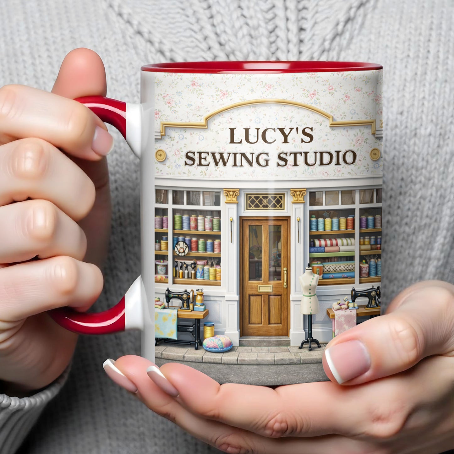 Lucy's Sewing Studio Custom Accent Mug