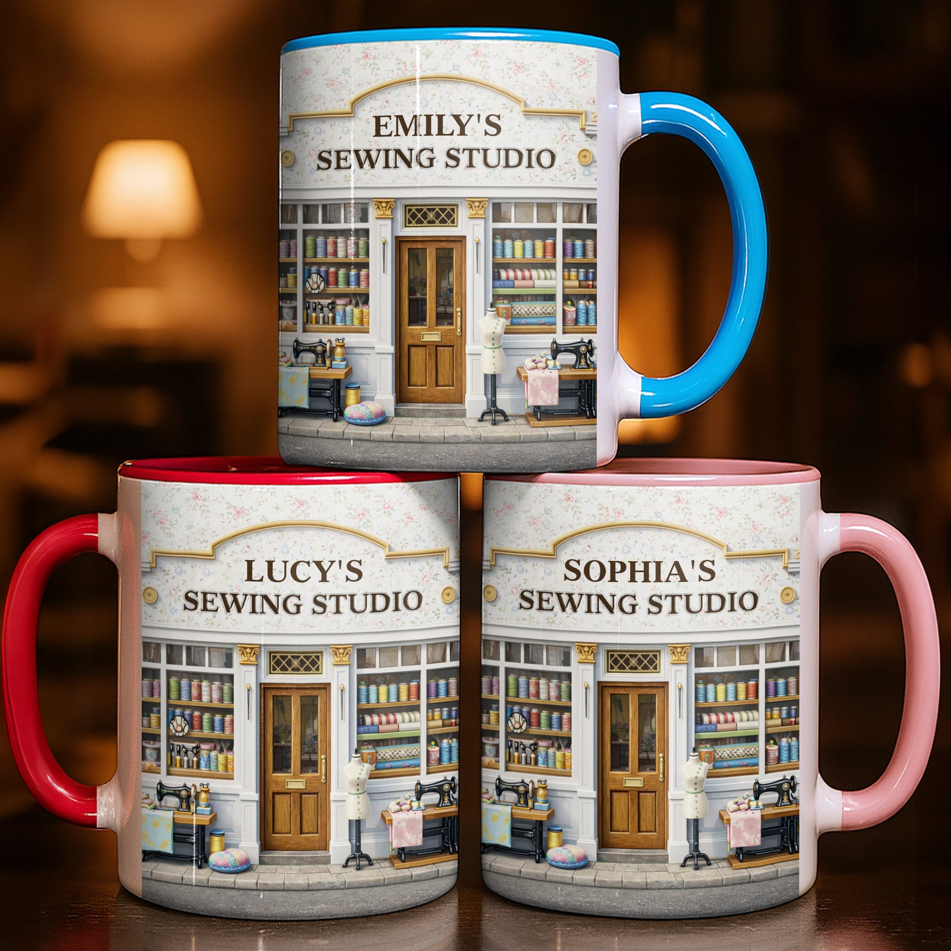 Lucy's Sewing Studio Custom Accent Mug