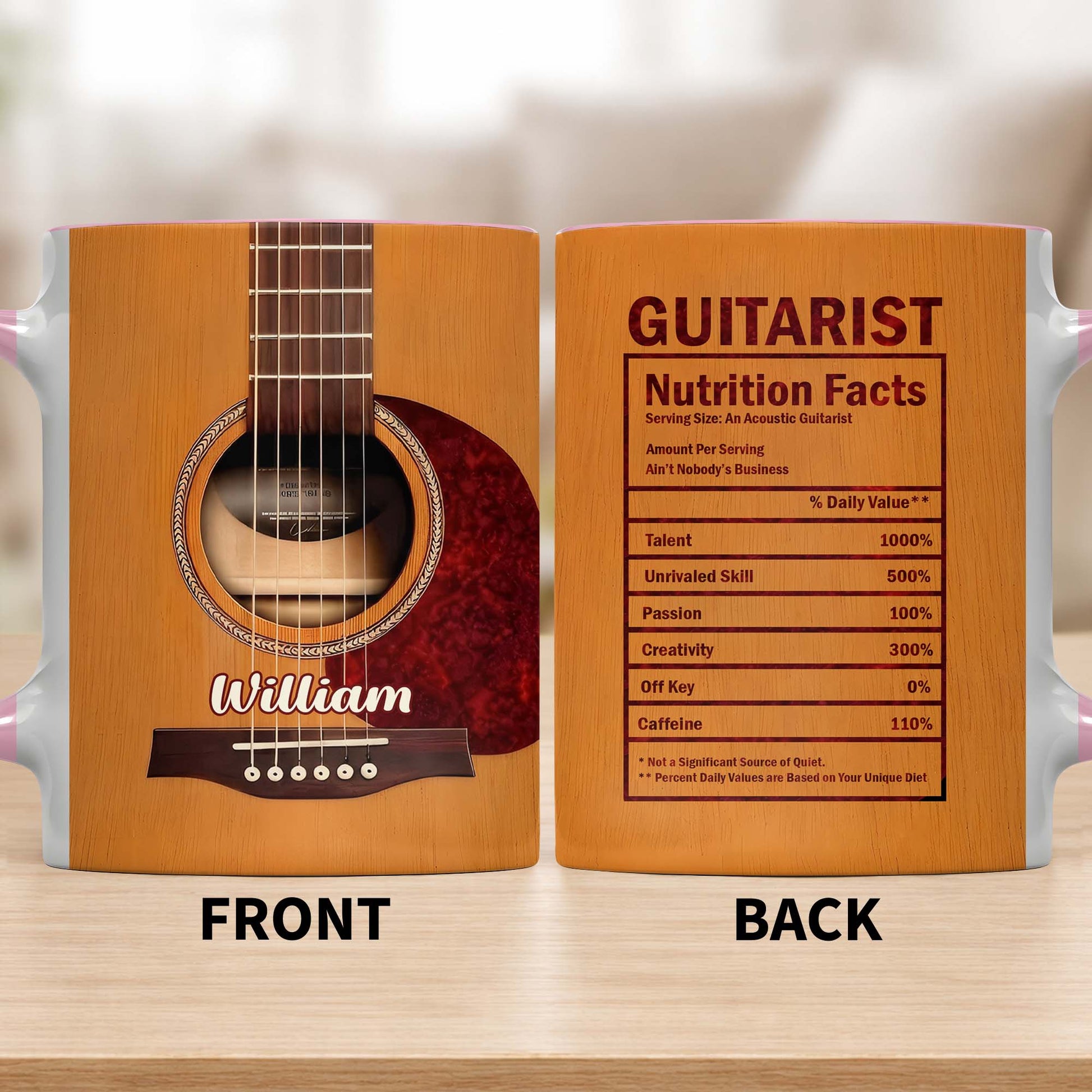 Guitarist Nutrition Facts With Acoustic Guitar For Musicians