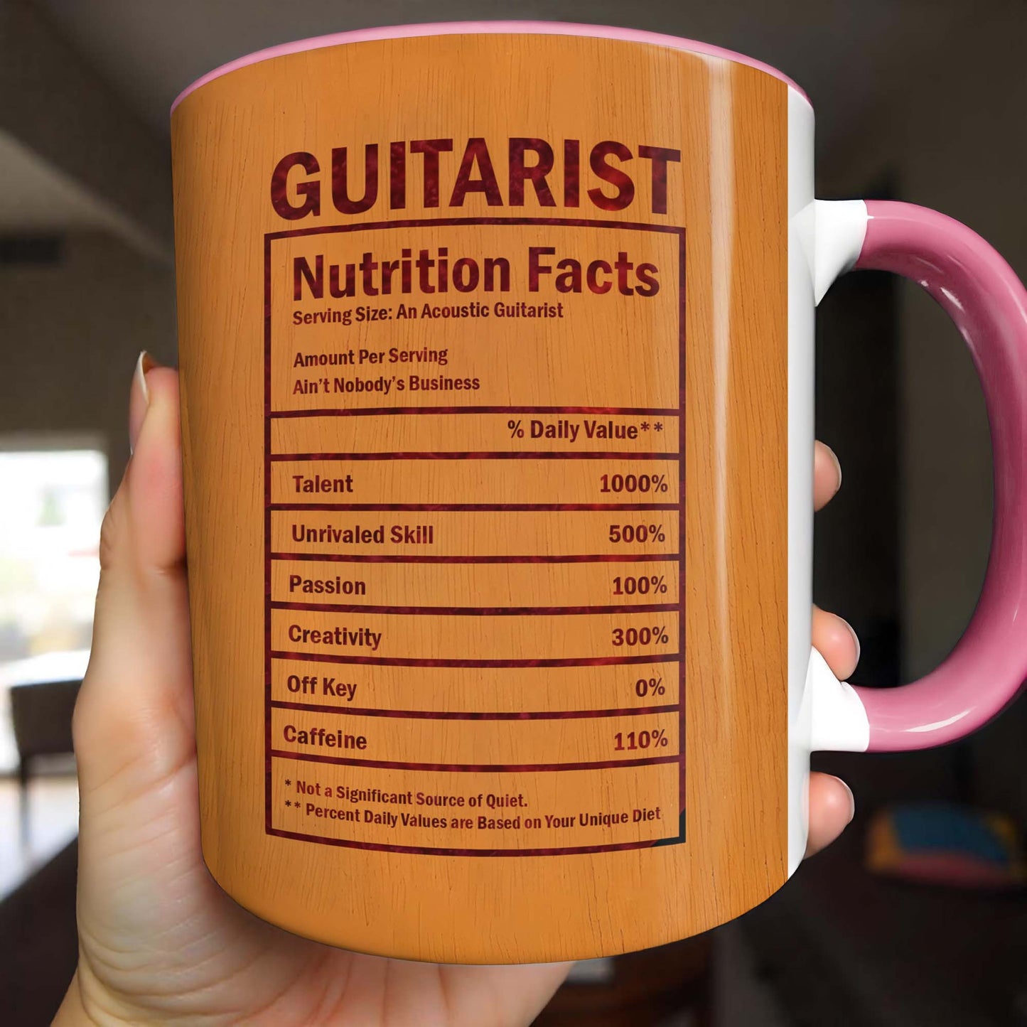 Guitarist Nutrition Facts With Acoustic Guitar For Musicians