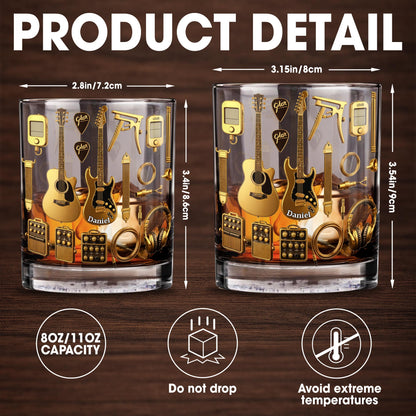 Customizable Glass With Guitars, Headphones, And More