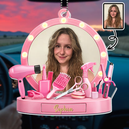 Customize This Beauty Salon Inspired Ornament With Hair And Makeup Tools