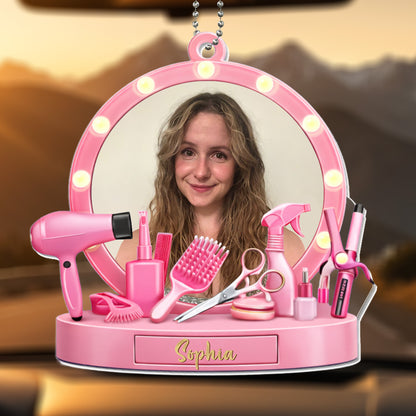 Customize This Beauty Salon Inspired Ornament With Hair And Makeup Tools