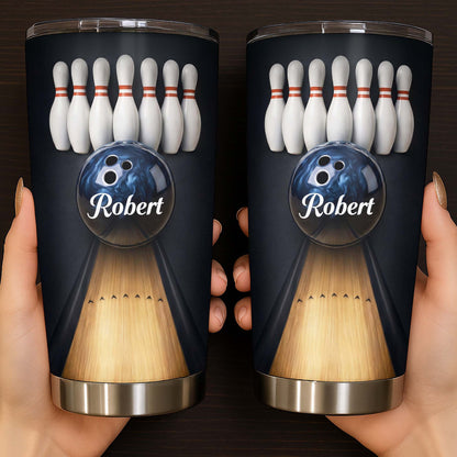 Celebrate Every Strike Bowling Tumbler - Personalized Custom Stainless Steel Tumbler 20oz 30oz - HOB066_TB