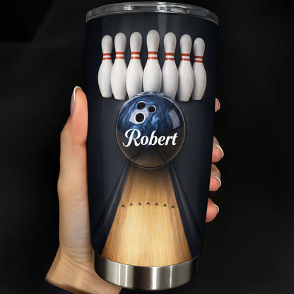 Celebrate Every Strike Bowling Tumbler - Personalized Custom Stainless Steel Tumbler 20oz 30oz - HOB066_TB