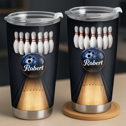 Celebrate Every Strike Bowling Tumbler - Personalized Custom Stainless Steel Tumbler 20oz 30oz - HOB066_TB