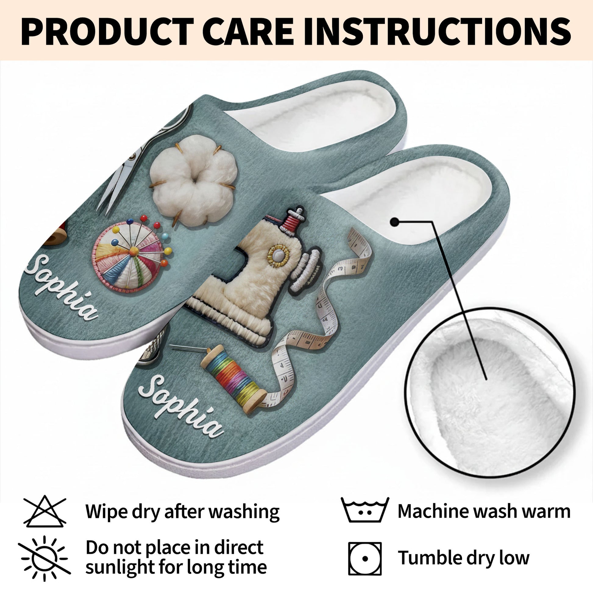 Customize With Your Name And Favorite Sewing Icons