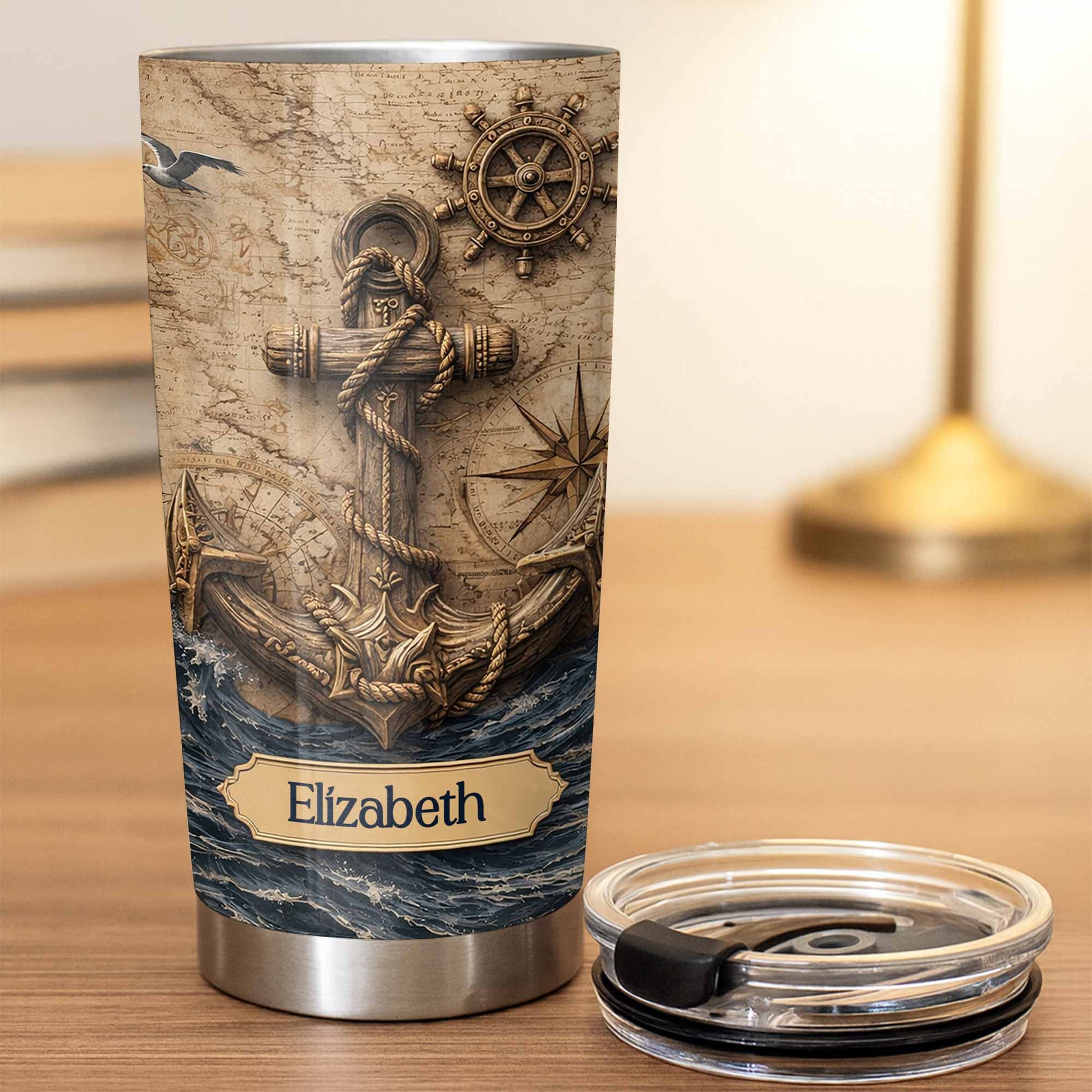 Sail The High Seas With Personal Style Anchor And Compass Design