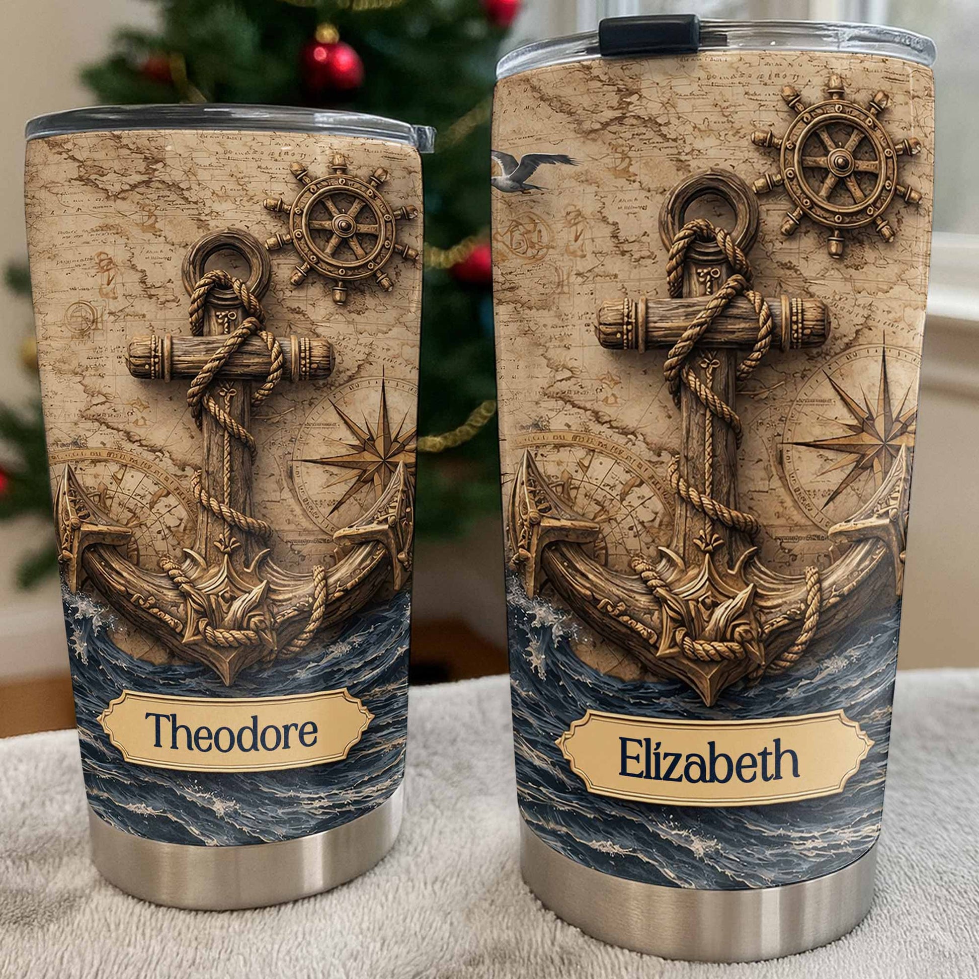 Sail The High Seas With Personal Style Anchor And Compass Design