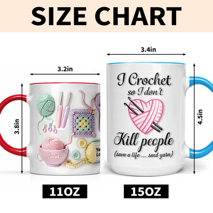 I Crochet So I Don't Kill People, Yarn And Crochet Hooks Design