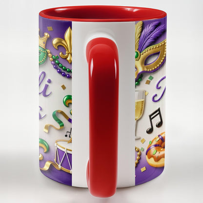 Mardi Gras Celebration With Masks And Beads