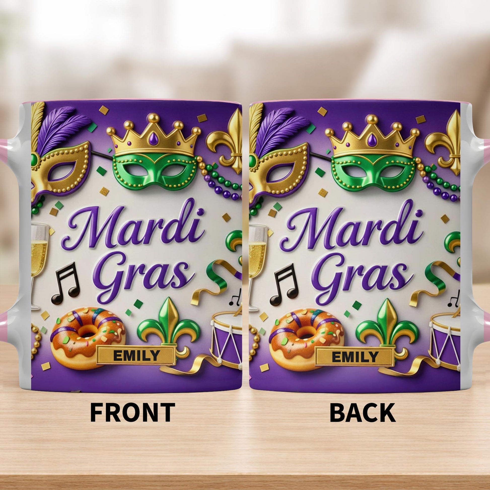 Mardi Gras Celebration With Masks And Beads