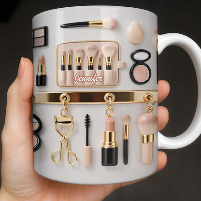 Discover Your Perfect Makeup Look, Featuring Beauty Accessories - Personalized Custom Coffee Mug - HOB077_MG