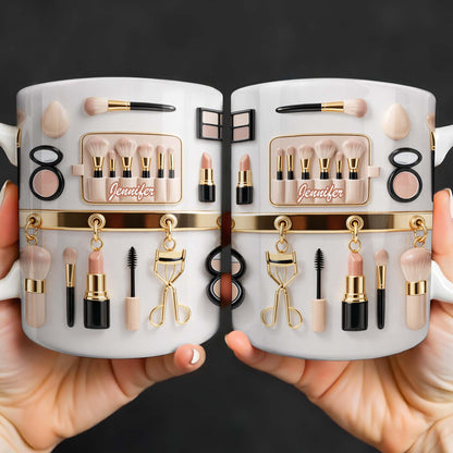 Discover Your Perfect Makeup Look, Featuring Beauty Accessories - Personalized Custom Coffee Mug - HOB077_MG