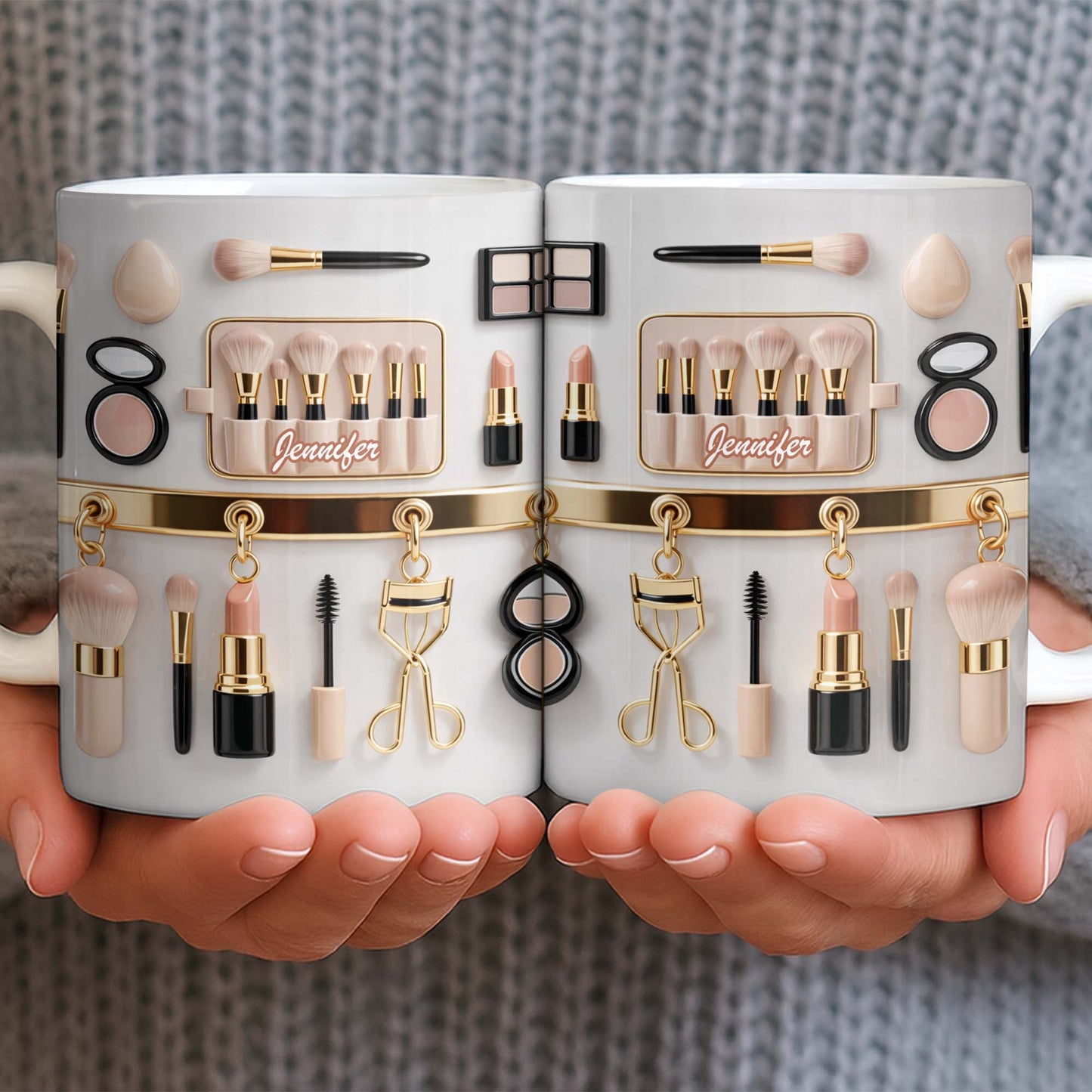 Discover Your Perfect Makeup Look, Featuring Beauty Accessories - Personalized Custom Coffee Mug - HOB077_MG