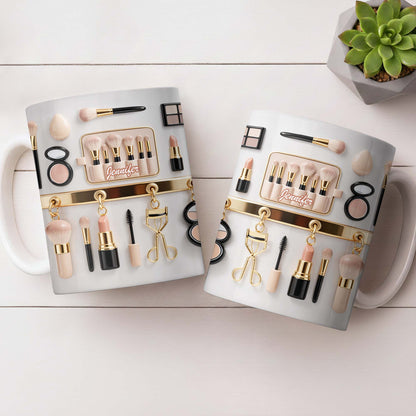 Discover Your Perfect Makeup Look, Featuring Beauty Accessories - Personalized Custom Coffee Mug - HOB077_MG