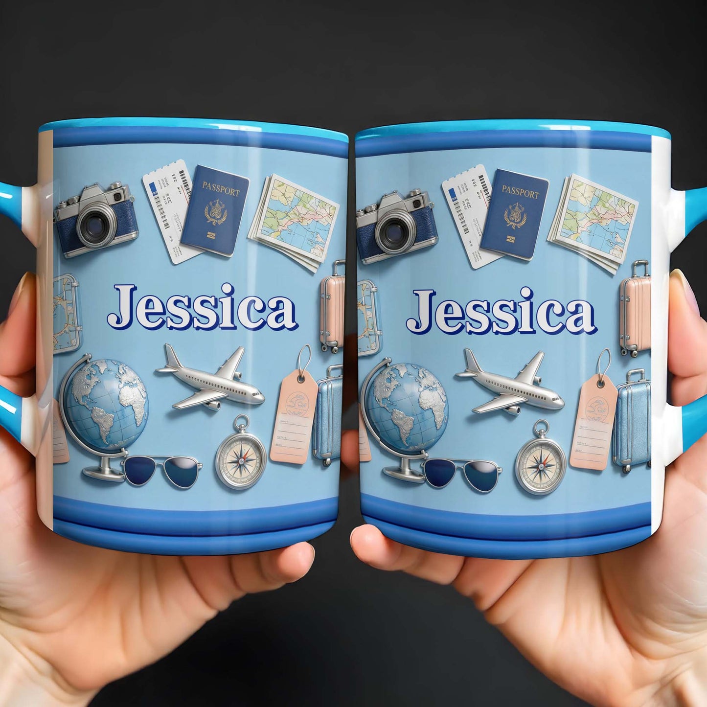 Ready For My Next Adventure Globe Airplane And Camera Travel Design