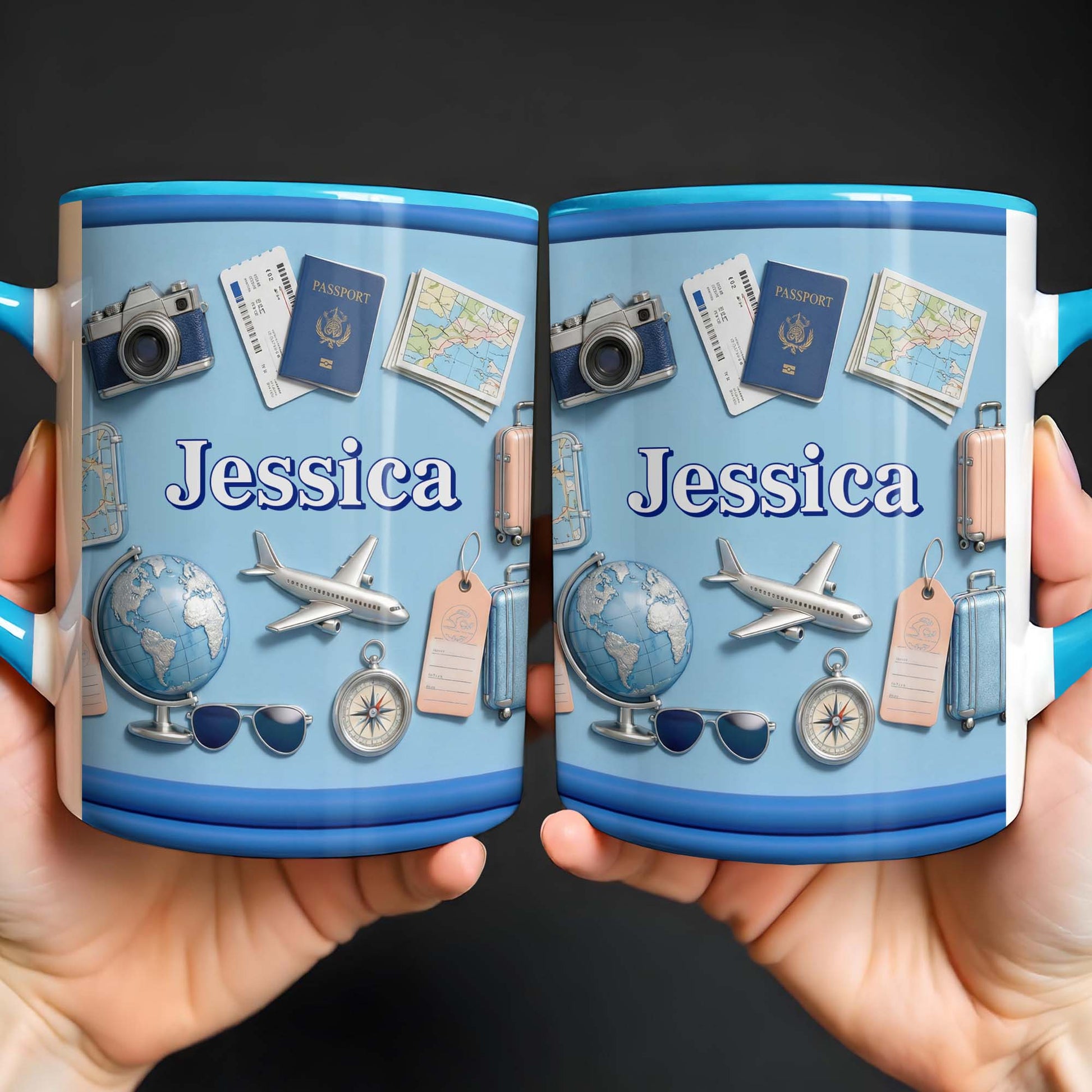 Ready For My Next Adventure Globe Airplane And Camera Travel Design