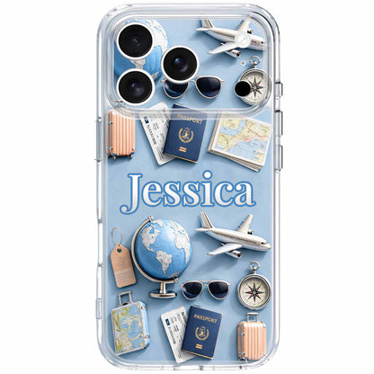 Explore The World With Passport, Airplane, And Globe