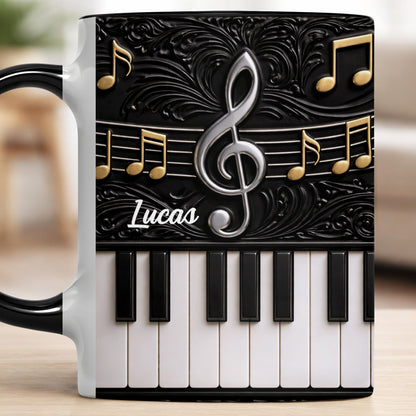 Personalized Music Note Design With Piano Keys