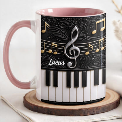 Personalized Music Note Design With Piano Keys