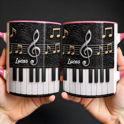 Personalized Music Note Design With Piano Keys
