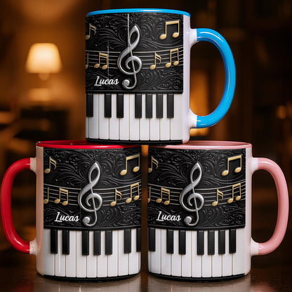 Personalized Music Note Design With Piano Keys