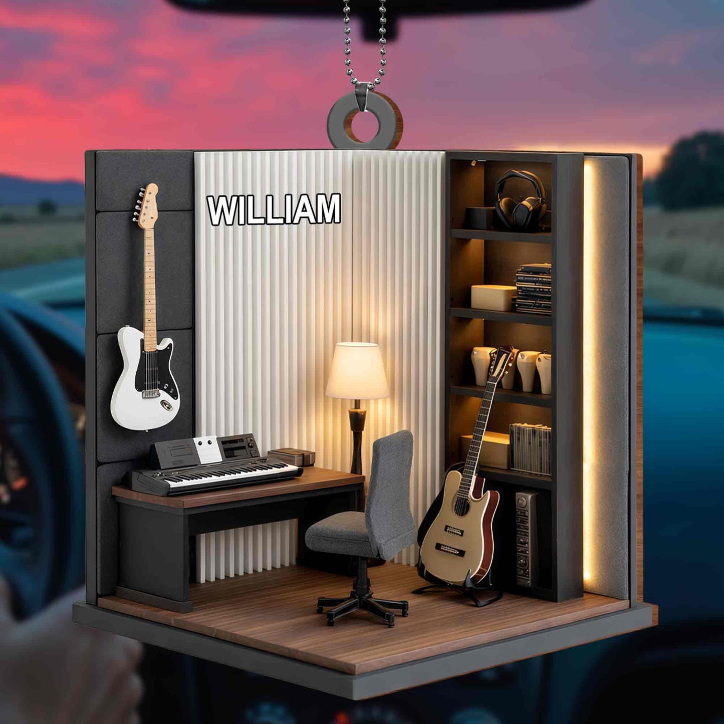 Music Room With Guitar And Keyboard