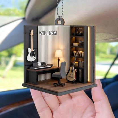 Music Room With Guitar And Keyboard