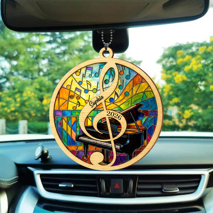 2026 Piano And Music Notes Ornament