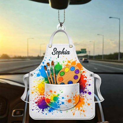 My Apron, Colorful Paint Brushes and Palette