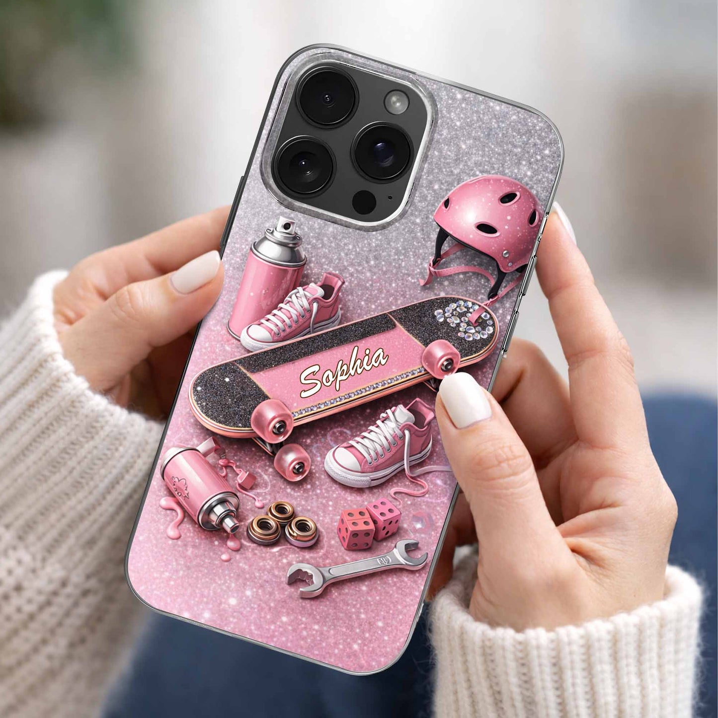 My Skateboard Personalized Design With Helmet And Shoes