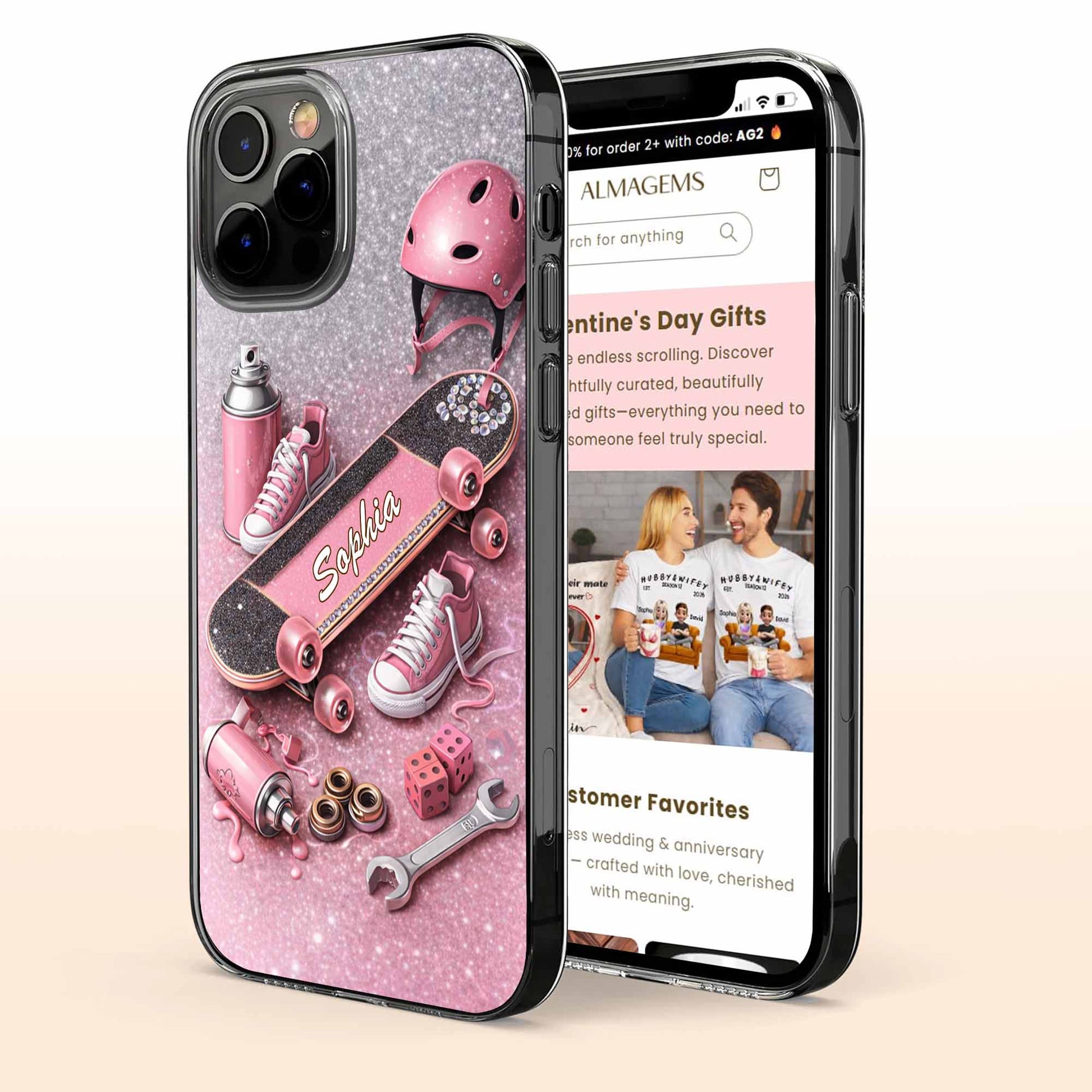 My Skateboard Personalized Design With Helmet And Shoes