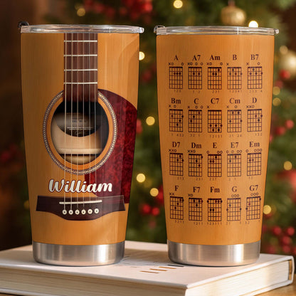 Strumming To The Rhythm Acoustic Guitar And Music Chords