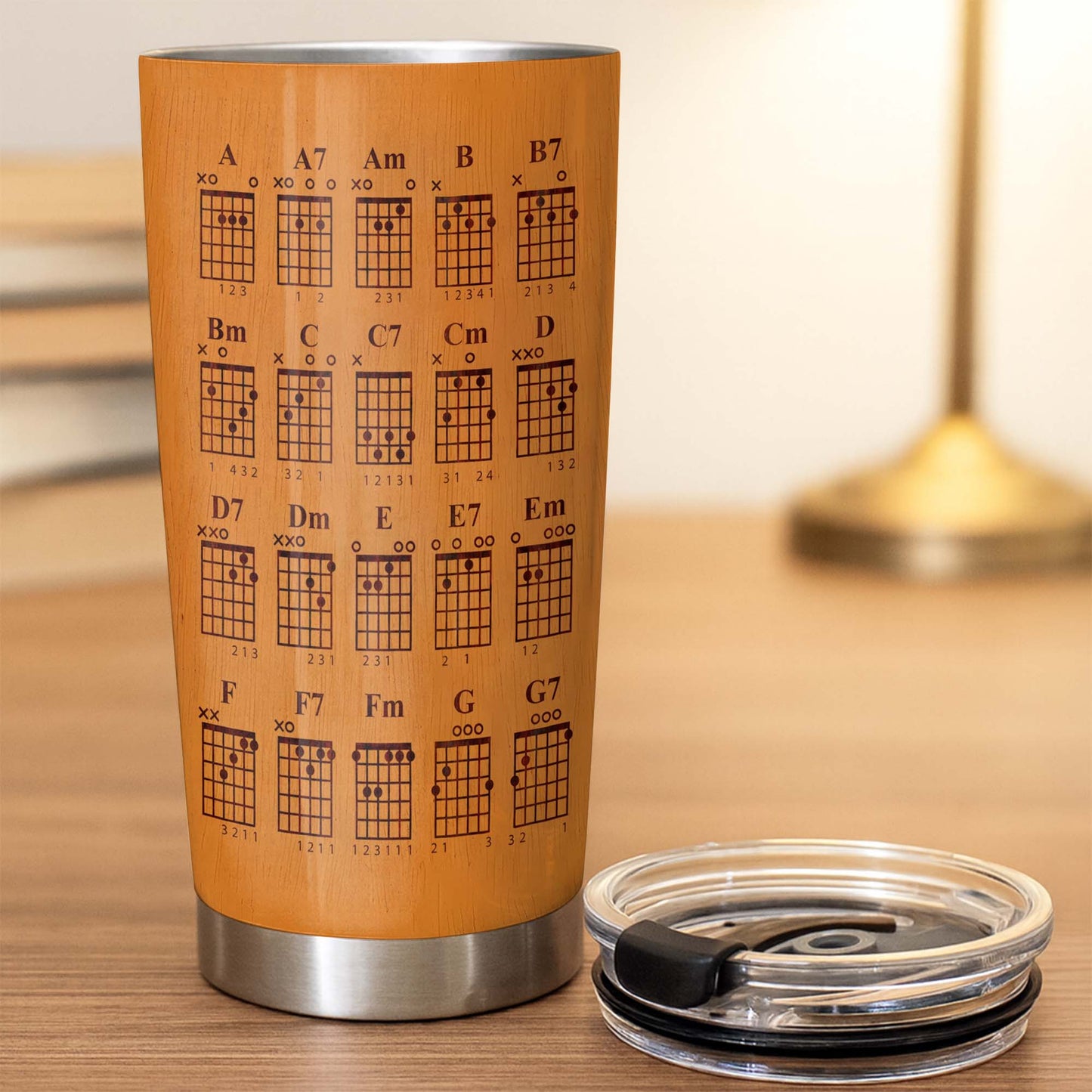 Strumming To The Rhythm Acoustic Guitar And Music Chords