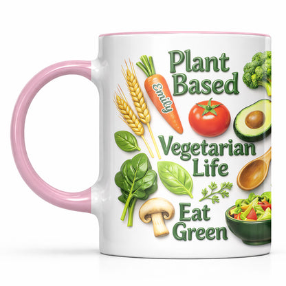 Plant Based Vegetarian Life Eat Green With Fresh Vegetables