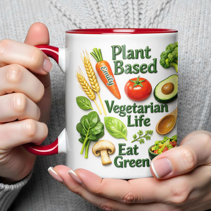 Plant Based Vegetarian Life Eat Green With Fresh Vegetables