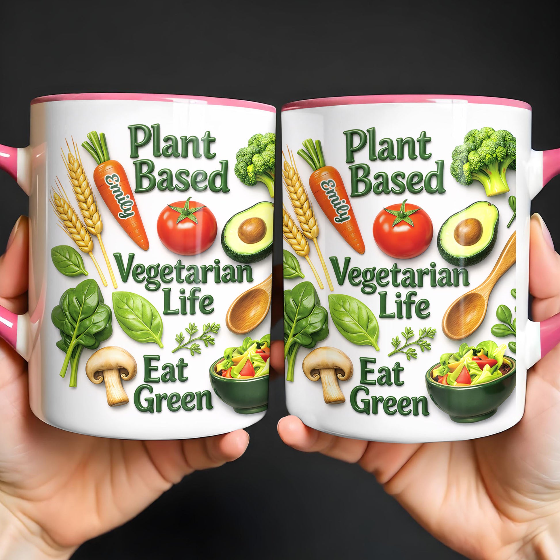 Plant Based Vegetarian Life Eat Green With Fresh Vegetables