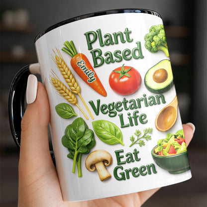 Plant Based Vegetarian Life Eat Green With Fresh Vegetables