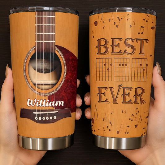 Best Ever Guitar Player Music Notes And Chords - Personalized Custom Stainless Steel Tumbler 20oz 30oz - HOB100_TB