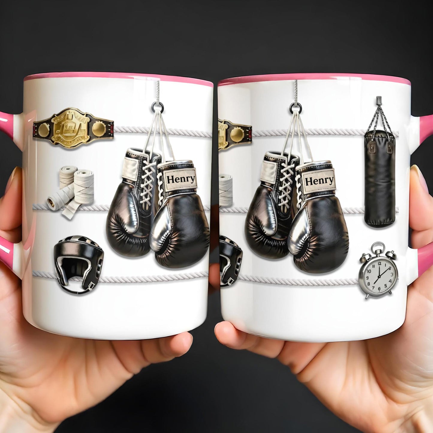 Keep Fighting For Your Dreams Boxing Gloves And Championship Belt