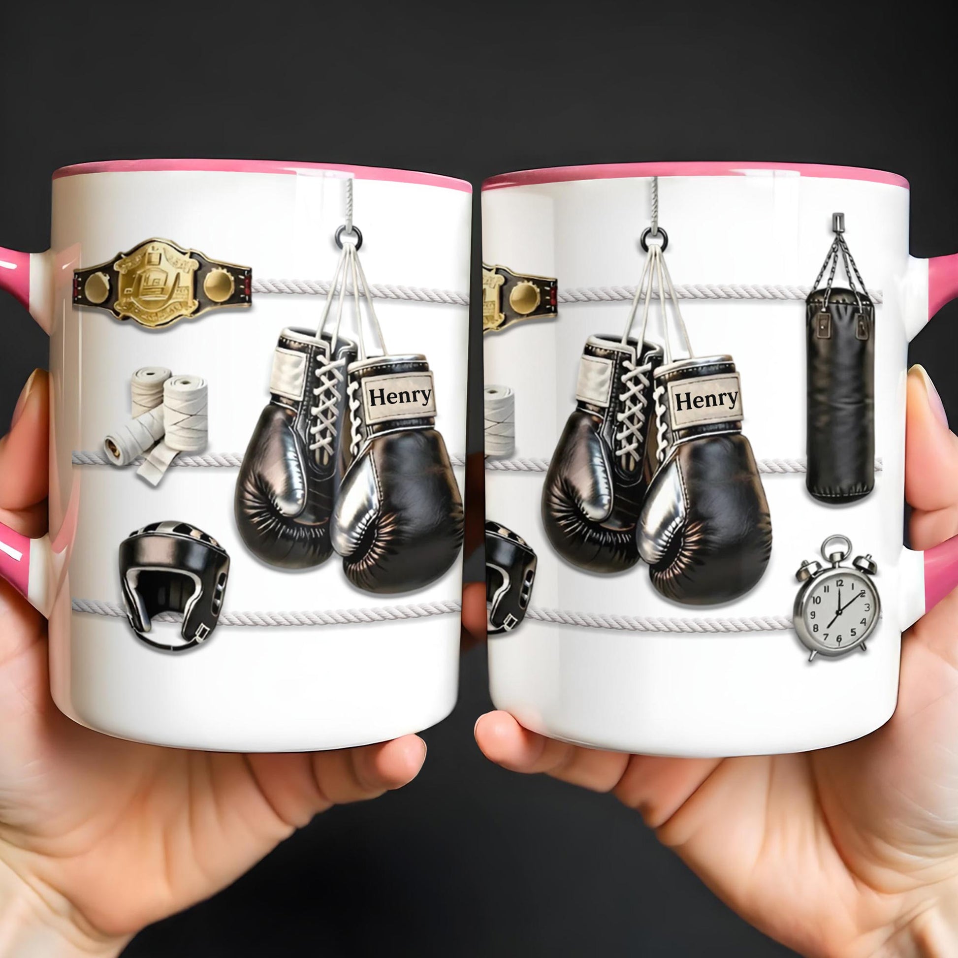 Keep Fighting For Your Dreams Boxing Gloves And Championship Belt